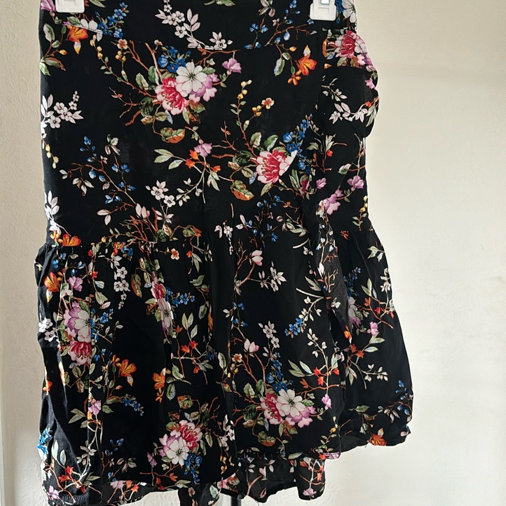 Ruffle floral skirt